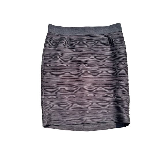 Alfani Womens Textured Black Mini Skirt With Back Zipper Closure Size 16 Polyest - Picture 1 of 4